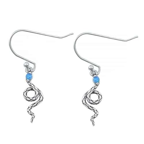 Blaue Opal-Ohrringe aus Sterlingsilber. (KEOEL451233-BO) von Joyara