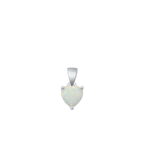 Joyara Sterling Silber Weiß Opal Anhänger Halskette (Verfügbare Kettenlänge 40cm - 45cm - 50cm - 55cm) 45cm von Joyara