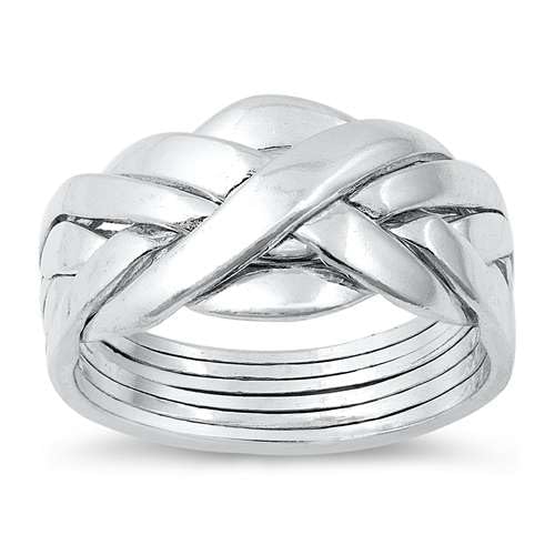 Sterling Silber 925 Puzzle Ring von Joyara