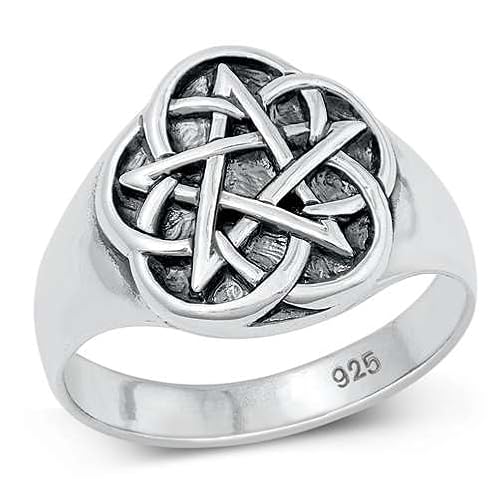 Sterling Silber 9 Stern Baha'I Herren Ring R 1/2 von Joyara