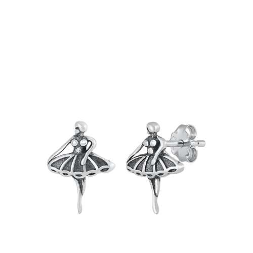 Sterling Silber 925 Ballerina Ohrstecker Ohrringe von Joyara