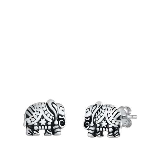 Sterling Silber 925 Elefant Ohrstecker Ohrringe LTDELEP441852 von Joyara