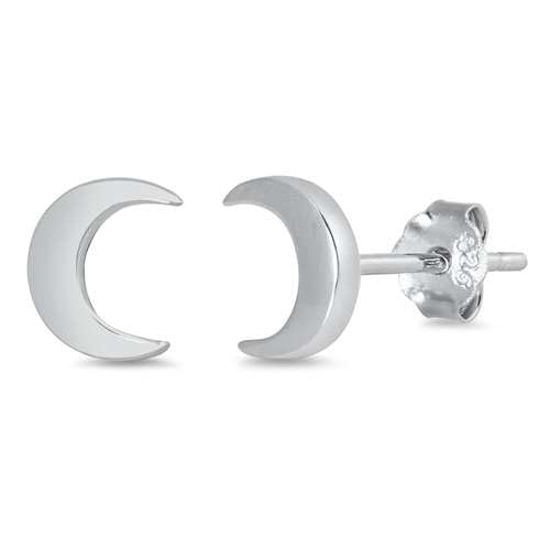 Sterling Silber 925 Halbmond Mond Ohrstecker Ohrringe LTDELEP441492 von Joyara