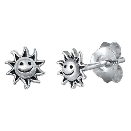 Sterling Silber 925 Happy Sonne Ohrstecker Ohrringe von Joyara