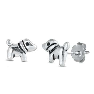 Sterling Silber 925 Hund Ohrstecker Ohrringe LTDELEP441584 von Joyara