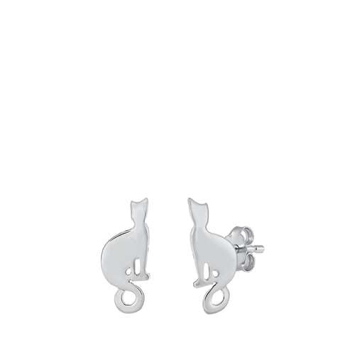 Sterling Silber 925 Katz Ohrstecker Ohrringe Ohrringe LTDELEP441872 von Joyara