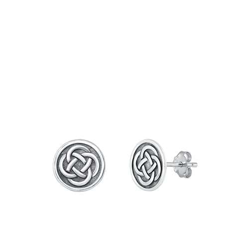 Sterling Silber 925 Keltischer Knoten Ohrstecker Ohrringe LTDELEP442278 von Joyara
