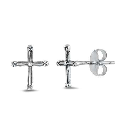 Sterling Silber 925 Kreuz Ohrstecker Ohrringe LTDELEP441497 von Joyara