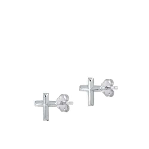 Sterling Silber 925 Kreuz Ohrstecker Ohrringe LTDELEP442107 von Joyara