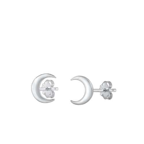 Sterling Silber 925 Mond Ohrstecker Ohrringe von Joyara