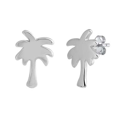 Sterling Silber 925 Palm Baum Ohrstecker Ohrringe LTDELEP441810 von Joyara