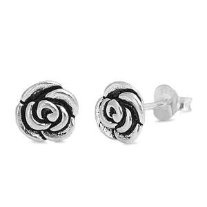 Sterling Silber 925 Rose Ohrstecker Ohrringe LTDELEP441305 von Joyara