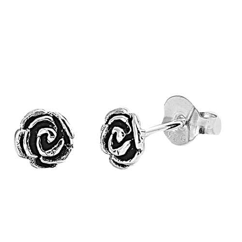 Sterling Silber 925 Rose Ohrstecker Ohrringe LTDELEP441372 von Joyara