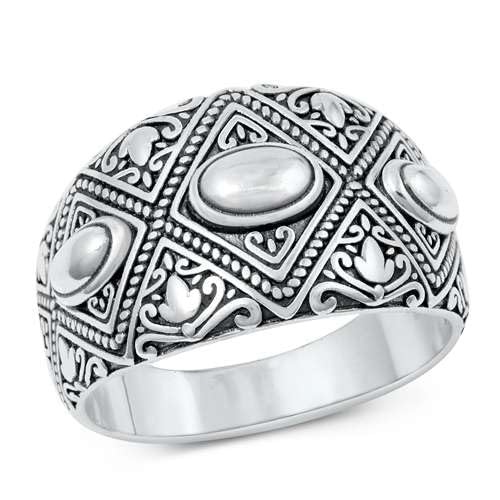 Sterling Silber Bali Herren Ring LTDKLRP145294-60 von Joyara