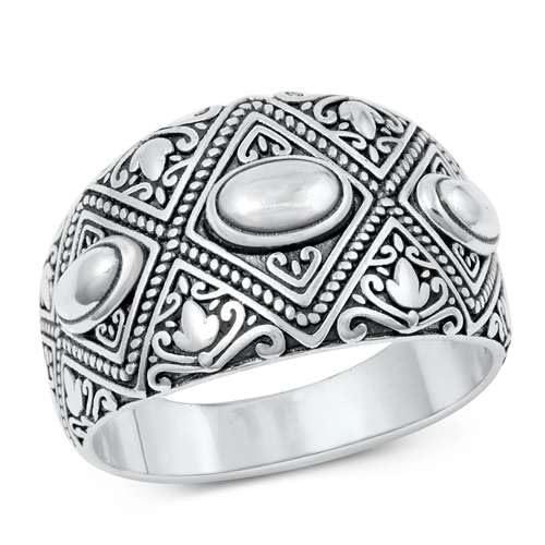 Sterling Silber Bali Herren Ring LTDKLRP145294-70 von Joyara