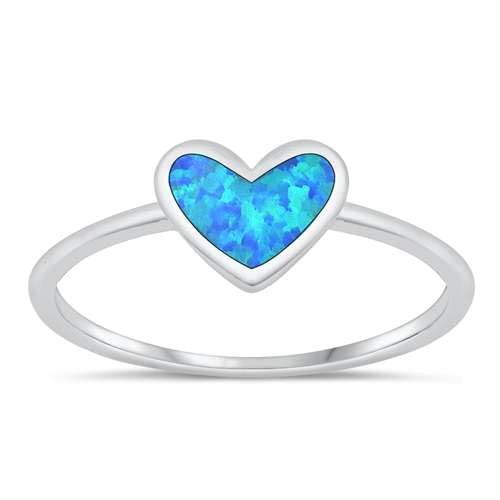 Sterling Silber Blau Opal Herz Ring LTDONRO151037-BO100 von Joyara