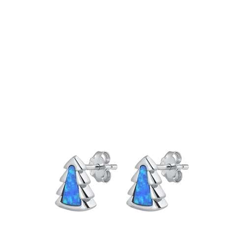 Sterling Silber Blau Opal Little Tree Ohrringe... (KEOEL451126-BO) von Joyara