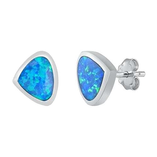 Sterling Silber Blau Opal Ohrringe..(KEOEL451039-BO) von Joyara