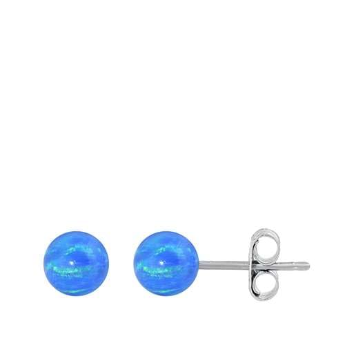 Sterling Silber Blau Opal Ohrringe.. (KEOEL451135-50) von Joyara