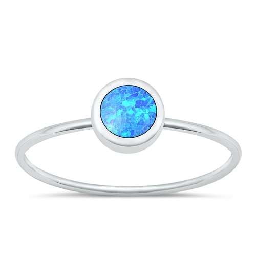 Sterling Silber Blau Opal Ring F LTDONRS131562-BO20 von Joyara