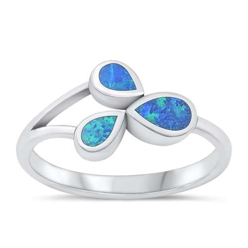 Sterling Silber Blau Opal Ring LTDMXRS131604-BO50 von Joyara
