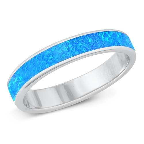 Sterling Silber Blau Opal Ring LTDONRO150521-BO60 von Joyara