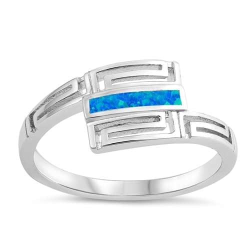 Sterling Silber Blau Opal Ring LTDONRO150614-BO50 von Joyara