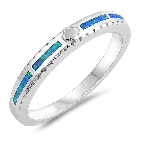 Sterling Silber Blau Opal Ring LTDONRO150619-BO70 von Joyara