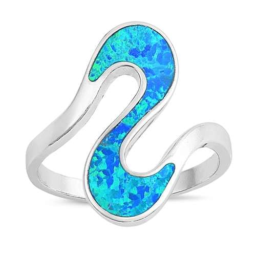 Sterling Silber Blau Opal Ring LTDONRO150653-BO50 von Joyara