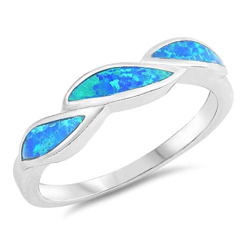 Sterling Silber Blau Opal Ring LTDONRO150664-BO100 von Joyara