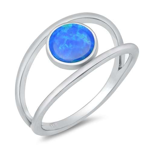 Sterling Silber Blau Opal Ring LTDONRO150706-BO50 von Joyara