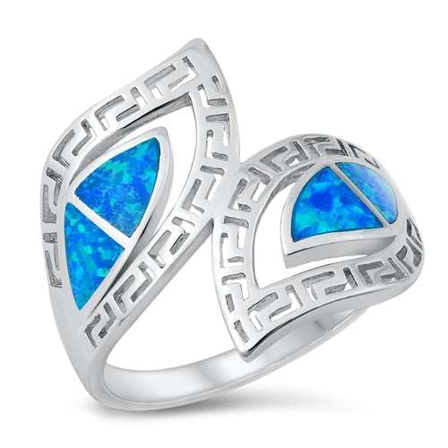 Sterling Silber Blau Opal Ring LTDONRO150793-BO100 von Joyara