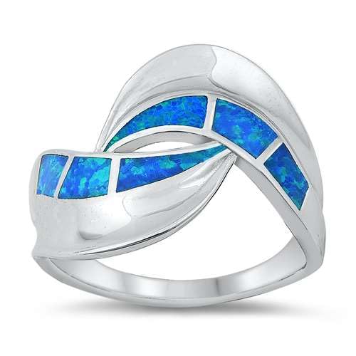 Sterling Silber Blau Opal Ring LTDONRO150794-BO70 von Joyara