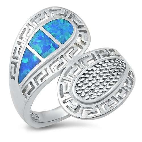 Sterling Silber Blau Opal Ring LTDONRO150796-BO60 von Joyara