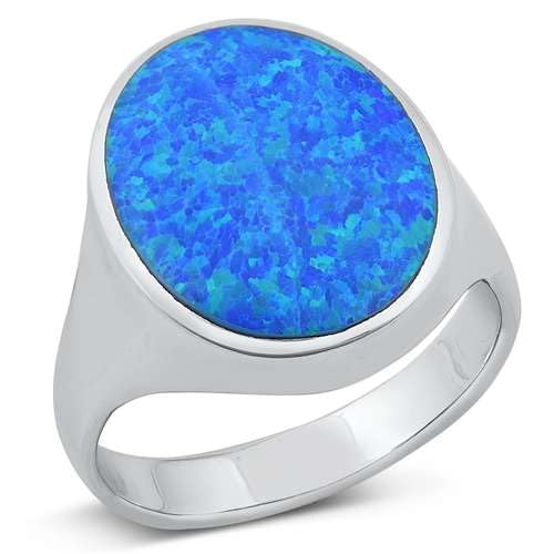 Sterling Silber Blau Opal Ring LTDONRO150838-BO110 von Joyara