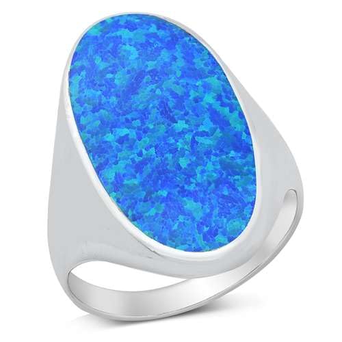 Sterling Silber Blau Opal Ring LTDONRO150862-BO120 von Joyara