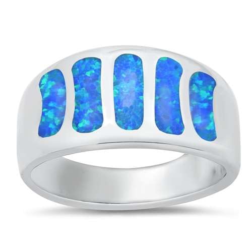 Sterling Silber Blau Opal Ring LTDONRO150877-BO70 von Joyara