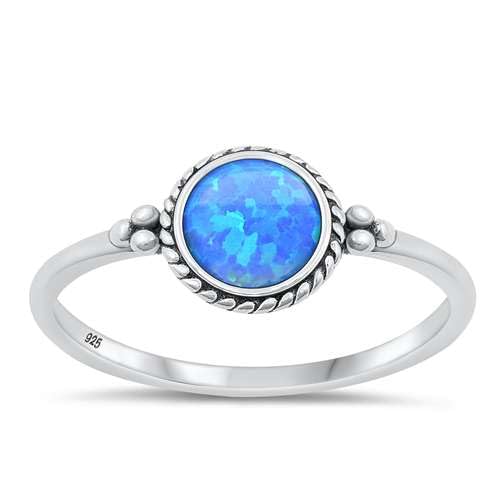 Sterling Silber Blau Opal Ring LTDONRO150986-BO50 von Joyara