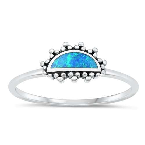Sterling Silber Blau Opal Ring LTDONRO150989-BO40 von Joyara