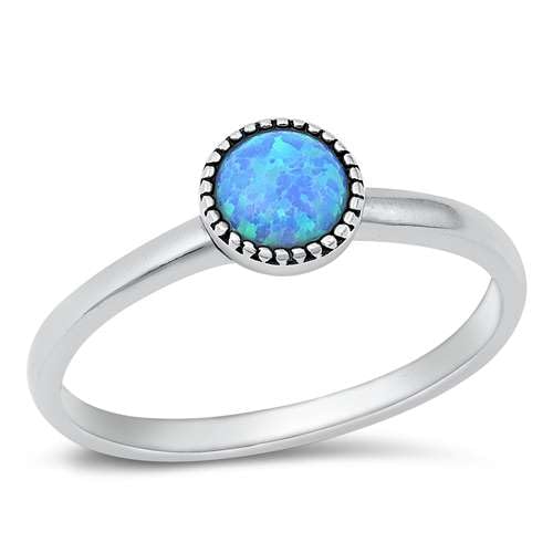 Sterling Silber Blau Opal Ring LTDONRS131380-BO50 von Joyara