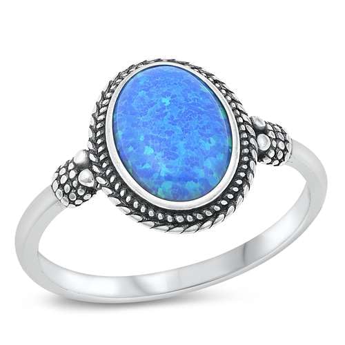 Sterling Silber Blau Opal Ring LTDONRS131401-BO60 von Joyara