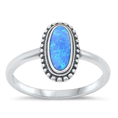 Sterling Silber Blau Opal Ring LTDONRS131404-BO90 von Joyara