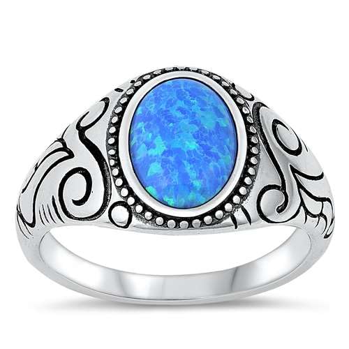 Sterling Silber Blau Opal Ring LTDONRS131413-BO70 von Joyara