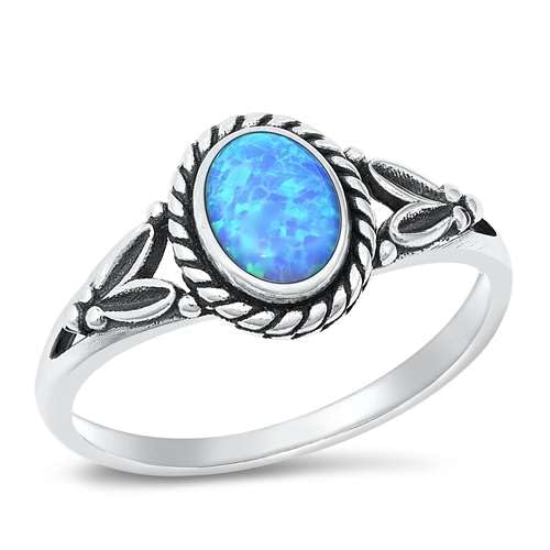 Sterling Silber Blau Opal Ring LTDONRS131432-BO90 von Joyara