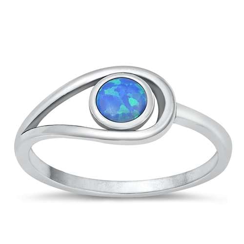 Sterling Silber Blau Opal Ring LTDONRS131444-BO70 von Joyara