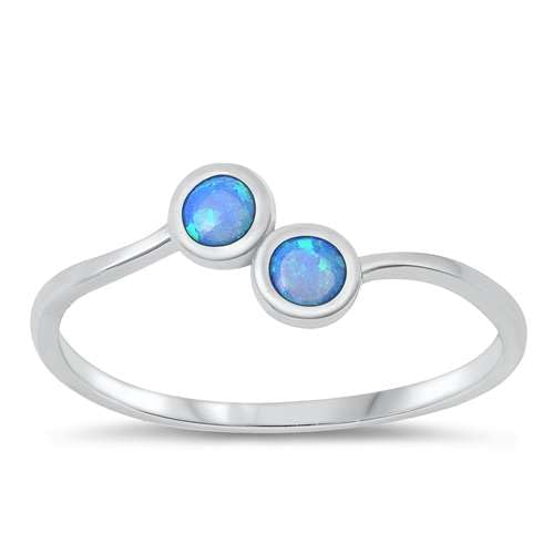 Sterling Silber Blau Opal Ring LTDONRS131463-BO50 von Joyara