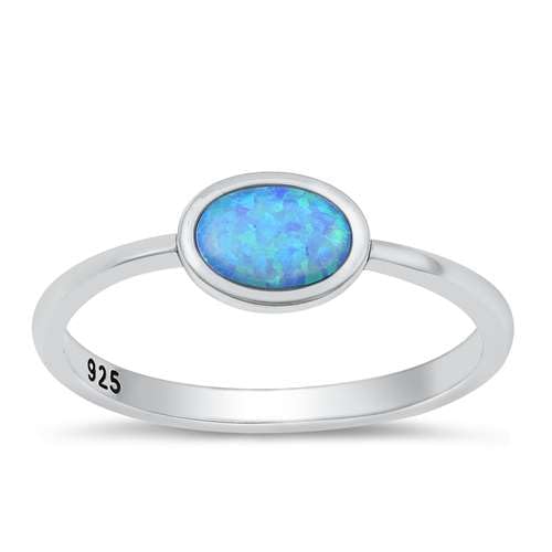 Sterling Silber Blau Opal Ring LTDONRS131466-BO90 von Joyara