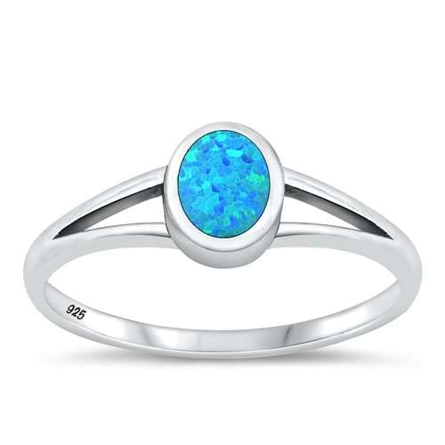 Sterling Silber Blau Opal Ring LTDONRS131526-BO90 von Joyara