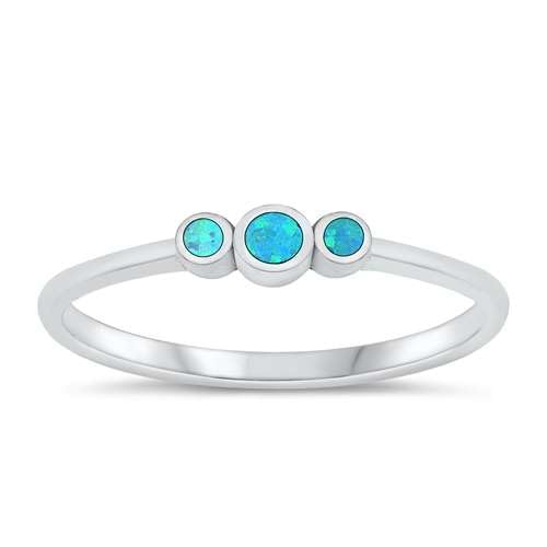 Sterling Silber Blau Opal Ring LTDONRS131609-BO80 von Joyara