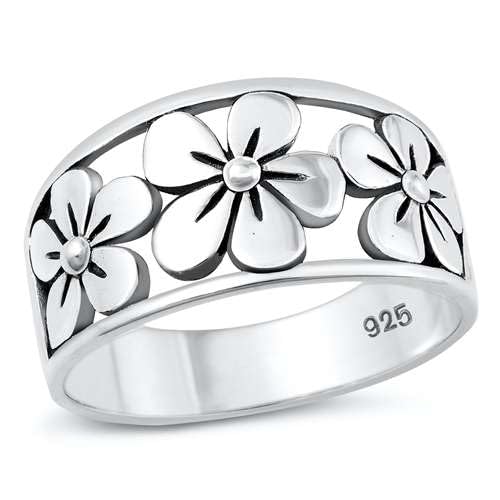 Sterling Silber Blumen Ring LTDKLRP141640-80 von Joyara